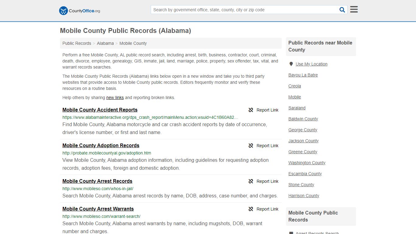 Mobile County Public Records (Alabama) - County Office